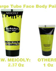 MEICOLY Ogre Green Face Body Paint,2.37OZ Large Tube Water Based Body Paint,Elphaba Green Face Paint,High Pigment Face Paint for Disgust Goblin Demon Halloween SFX Special Effects Cosplay Makeup