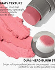 Cream to Powder Blush Stick, High Impact Color, Moisturizing Face Makeup (03#, 1 Count (Pack of 1))