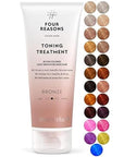 FOUR REASONS Color Mask - Bronze - (27 Colors) Toning Treatment, Color Depositing Conditioner, Tone & Enhance Color-Treated Hair - Semi Permanent Hair Dye, Vegan and Cruelty-Free, 6.76 fl oz