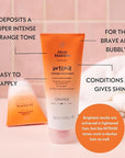 FOUR REASONS Color Mask INTENSE - Orange, 6.76 fl oz - Intensive Toning Treatment - Color Depositing Conditioner - Semi Permanent Hair Dye for Lightened and Colored Hair - 100% Vegan