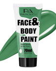 Green Face Paint 70ml - Non-Toxic Washable Body Paint for Hulk, Beast Boy Looks, Water-Based Highly Pigmented Face Body Paint for Halloween SFX Cosplay Makeup, Stage Performance