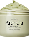Arencia Korean Rice Mochi Face Cleanser - Face Wash, Gentle Scrub All in One for Deep Cleansing, Moisturizing, Pore Minimizing, Acne-Prone Skin, Removing Blackhead with Rice Water & Green Tea
