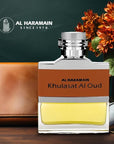 Al Haramain Khulasat Al Oud - Cologne for Men - Long Lasting Arabian Perfume for Men - Eau de Parfum Leather Fragrance with Rose, Amber and Musk- Arabic Perfume - 3.3 oz EDP Spray