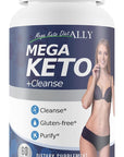 Mega Keto Diet + Cleanse - Help Reduce Gut Bloat - Blast Out Carbs to Support Ketosis Cleanse - Digestive Cleansing Ketogenic Support - Body Cleanse & Liver Cleanse - Help Support Overall Health