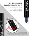 evpct Midnight Blue Shimmer Cream Eye Shadow Brightener Sticks Set for Eyes, Blue Shimmery Matte Pencil Eye shadow Applicator Stick Pen Palette Makeup Waterproof sombras en crema para ojos 31#