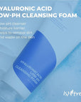 IsNtree Hyaluronic Acid Low-Ph Cleansing Foam 150ml, 5.07 fl.oz | Moisturizing & Mild cleansing | 8 types of hyaluronic acid | Helps to remove impurities gently