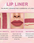 2-in-1 Mauve Red Lip Liner & Lipstick Set Kit for Women, Matte Lips Kit with Lip Liner Lip Stains Long Lasting Waterproof 24 Hour Lipstick and Lip Liners Combo Lipliners Pencil Set 13