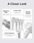 Laifen Hair Dryer SE, 200 Million Negative Ionic Blow Dryer with 105,000 RPM Brushless Motor 1400W Powerful Fast Drying High-Speed Low Noise Hairdryer with Magnetic Attachments