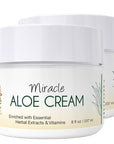 Deluvia Miracle Aloe Cream | Face & Body Moisturizer with Vitamin E & Organic Aloe Vera | Hydrating, Soothing for Dry Skin, Anti-Wrinkle, Acne Scars, Rosacea, Psoriasis, Eczema - 2 Pack