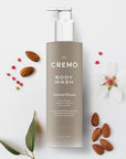 Cremo Skin Moisturizing Almond Bloom Women's Body Wash, Notes of Spicy Pink Pepper, Creamy Almond, and Soft Suede, 16 Fl Oz
