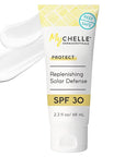 MyCHELLE Dermaceuticals Solar Defense SPF 30 (2.3 Fl Oz) - Moisturizing Reef Safe Sunscreen with Red Algae Extract and Kukui Oil - Travel Size Zinc Sunscreen for Face and Body