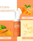 Turmeric Kojic Acid Facial Cleanser, Brightening Foaming Face Wash with Soft Massage Heads, Kojic Acid Cleanser Exfoliating, Turmeric Cleansing for Dark Spots 4.23 oz