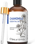 HIQILI 30ML Chamomile Essential Oil, Pure & Natural Chamomile Oil for Diffueser, Skin, Soap, Shampoo - 1.01 Fl Oz