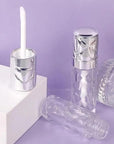 silver Empty lip gloss tubes with wand prismatic Lipgloss tube containers for lip oil packing