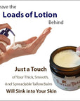 Vintage Tradition Beef Tallow All Purpose Balm - Healing, Hydrating Luxurious Skin Care Salve Replaces Body Lotion, Hand Cream, More - Essential Oil, Olive Oil, and Grass-Fed Tallow, 2 fl. oz.