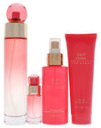 Perry Ellis 360 Coral 3.4oz EDP Spray, 4oz Body Mist, 3oz Shower Gel, 0.25oz EDP Spray Women 4 Pc Gift Set