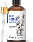 HIQILI Pine Needle Essential Oil, Strong Fresh Woody Fragrance for Better Breath Used with Aromatherapy Diffuser, Soap Candle Making Scent, DIY Perfume, Beard Shave and Cleaning Spray - 30ml