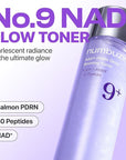 numbuzin No.9 Toner | NAD+ PDRN Glow Boosting Toner | Korean Skincare for Glowing, Firming, Wrinkles, Fine Lines | Salmon PDRN, Peptides | Essence for Aging, Dull Skin | 5.07 fl. Oz