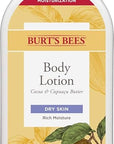 Burts Bees Butter Body Lotion for Dry Skin with Cocoa & Cupuau, 12 Oz (Package May Vary)
