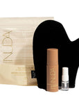 Nuda Travel Self Tanning Kit | Includes Self Tanning Mitt Applicator, 50mL Dark Self Tanning Mousse, & 5mL Original Face Tanner Spray | Travel Size Self Tanner Kit for a Nourishing Head-to-Toe Tan