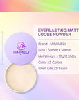 Matte Loose Powder Makeup, Poreless Lasting Face Setting WARM BEIGE) 35Oz