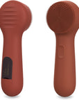 Silicone Face Scrubber, NågraCoola CLIE 2.0 Facial Cleansing Brush, Rechargeable, Waterproof Face Scrub Brush for Cleansing, Exfoliating, Massaging, Electric Facial Exfoliator for Women and Men-Russet