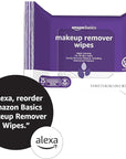 Amazon Basics Night Calming Makeup Remover Wipes, 25 wipes
