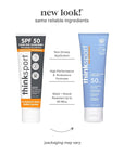 Thinksport Mineral Sunscreen, SPF 50 Clear Zinc Oxide Sunscreen, 3 Fl Oz, Natural, Water Resistant, Reef Safe, Broad Spectrum UVA/UVB Sun Screen for Sun Protection, Travel Size
