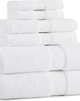 Aston & Arden Egyptian Bath Towel Set - Oversized Ultra Soft Thick & Absorbent, 100% Ringspun Egyptian Cotton Bathroom Towel for Spa, Hotel, 600 GSM, White