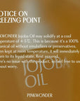 PINKWONDER USDA Organic Jojoba Oil | 100% Pure, Cold-Pressed Oil for Face & Facial Care, Gua Sha | Non-Greasy Korean Skin Care for Women 0.33oz (10ml)