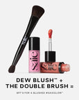Saie Dew Liquid Blush for Cheeks - Hydrating Cream Blush Stick with a Blendable + Buildable Formula - Skincare Infused Dewy Cheek Tint for a Natural Flush - Glowy Makeup Essential - Lady (.40 oz)