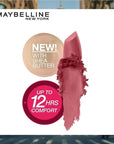Maybelline New York Color Sensational Lipstick, Lip Makeup, Matte Finish, Hydrating Lipstick, Nude, Pink, Red, Plum Lip Color, Touch Of Spice, 1 Count
