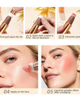 2 in 1 Multifunctional Makeup Pen, Contour Blush Highlighter, Pearl Fine Shine, Matte Natural Brighten Face Makeup (5, 1)