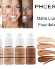 PHOERA Foundation, Flawless Soft Matte Liquid Foundation Makeup