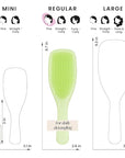 Tangle Teezer Plant-Based Ultimate Detangler Brush, Dry & Wet Hair Brush, Eliminates Knots & Reduces Breakage for Color-Treated, Fine & Fragile Hair Types, Matcha Green