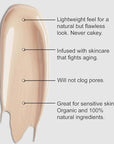 Organic Aloe-Based LUX Liquid Foundation, Natural Vegan Gluten-Free