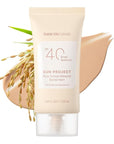THANKYOU FARMER Sun Project Rice Tinted Mineral Sunscreen SPF40 Broad Spectrum - Korean Face Sunscreen with Zinc Oxide - Tinted SPF with No White Cast, Dermatologist-Tested - 1.69 fl oz