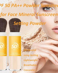 Sunscreen Setting Powder SPF 50 Loose Powder with All Skin-2PC 0.28 oz