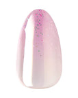 KISS LoveShackFancy x imPRESS Press-On Manicure Limited Edition, Style "Blushing Lavender" Medium Almond Pink Press-On Nails, Includes Prep Pad, Mini Nail File, Cuticle Stick, & 30 Fake Nails