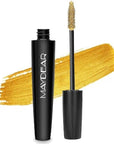 Maydear Gold Waterproof Colored Mascara - Long Lasting, Smudgeproof, Fast Dry, Lengthening Eye Makeup for Women - Party & Stage Use