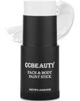 CCbeauty Clown White Face Paint Stick, Face Painting Kit, White Cream SFX Makeup Foundation, Professional Body Paint for Halloween Cosplay Costume Party,Skeleton Joker Mime Special Effects Makeup