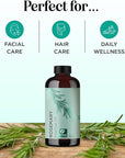 Pure Rosemary Essential Oil Bulk Size - Undiluted Rosemary Oil for Hair Skin and Nails and Refreshing Aromatherapy Oil for Diffusers - Cleansing Essential Oil for Dry Scalp Care 8oz
