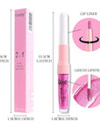Kaely 2-in-1 Hot Pink Metallic Lipstick and Lip Liner, Shimmer Liquid Metallic Lipsticks for Women, Glitter Lip Gloss Stain Long Lasting Waterproof Smudge Proof 24 Hour, Vegan Makeup, 07