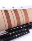 2-in-1 Dark Brown Lip Liner & Lipstick Set Kit for Women, Matte Lips Kit with Lip Liner Lip Stains Long Lasting Waterproof 24 Hour Lipstick and Lip Liners Combo Lipliners Pencil Set 39