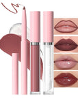 3-in-1Deep Burgundy Matte Lip Stain Kit | Waterproof Lip Liner + Hydrating Matte Lip Gloss + Nourishing Lip Oil | Long Lasting Plumping to Create Perfect Lip Makeup.08#