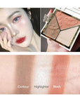 Highlighter & Contour & Blush 3 in 1 Compact Make-up