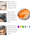Orange Hair Color Wax, Instant Hairstyle Cream 4.23 oz, Temporary Natural Hair Wax for Party, Cosplay, Halloween, Daily use, Date, Clubbing (Orange)