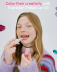 Evereden Kids Tinted Lip Gloss: Sheer Red - Non Toxic, Vegan Clean Makeup for Kids - Soothing & Hydrating Lip Gloss with Cherry, Peach, & Cranberry Oils