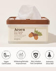 SKINFOOD Acorn Pore Peptide Daily Sheet Mask, Korean 5-Minute Quick Skincare Hack, Pore Tightening & Elasticity, Skin Texture Improvement Face Mask for Sagging Skin Bulk Pack (30EA)