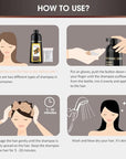 Natural Hair Dye Shampoo - Hair Color for Gray Hair Coverage - Medium Brown Hair Dye Hair Coloring Shampoo for Women, Color Shampoo Beard Dye for Men, Colors Hair Vegan Ammonia Free BROWN